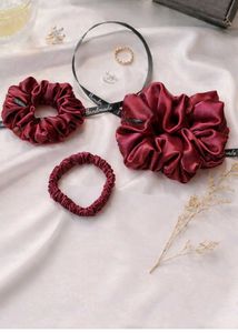 Black Handmade Scrunchie Set of 3