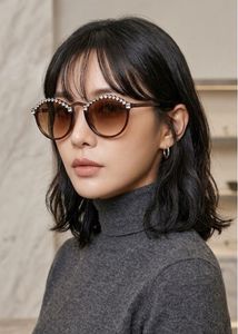 Sparkling Embellished Round Sunglasses