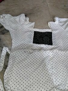 Polka Dot Blouse with Ruffled Sleeves