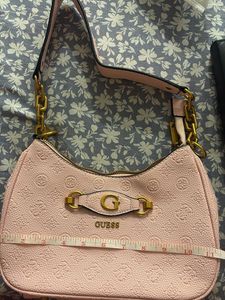 Guess Pink Embossed Shoulder Bag