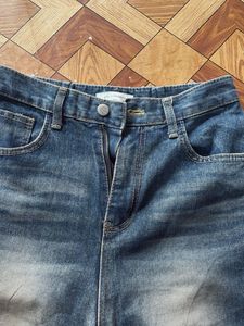 Flared Blue Denim Jeans