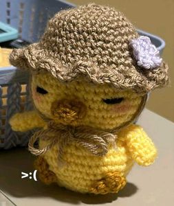 Handmade Crochet Duck Keychain