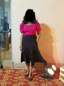 Pink Puff Sleeve Top
