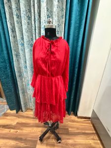 Red Frill Dress