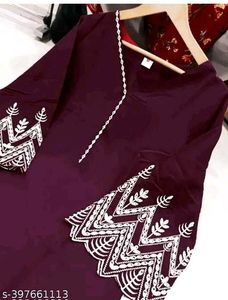 Elegant Purple Kurta Set with Bell Sleeves