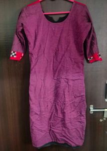 Beautiful Red &amp; Blue Ikkat Print Kurta