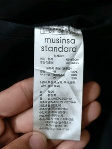 Munisa Standard Blacl Twist Chinos