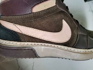 Nike Men's Brown Suede High-Top Sneakers