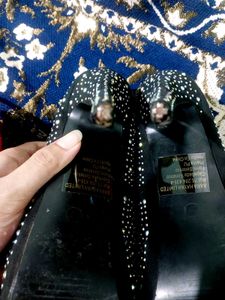 Sparkling Embellished Peep-Toe Heels