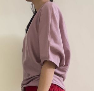 Mauve pink Velour Short Sleeve Top