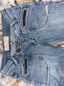 RARE Y2K low waist FREEMAN PORTER Light Wash Denim