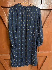 Stylish Navy Printed Tunic kurti