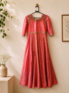 Blush Pink Embroidered Gown