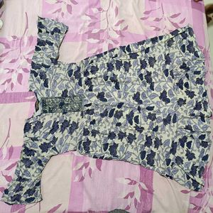 floral anarkali kurti