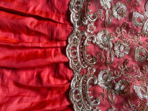Elegant Coral Embroidered Gown( HIGH DISCOUNT)