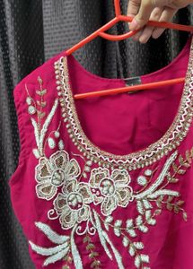 Embroidered Pink Blouse