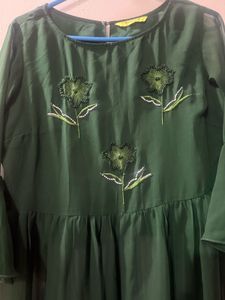 Elegant Green Kurta Set with Palazzo