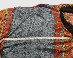 Printed Beach Coverup Kaftan With Free Jute Hat