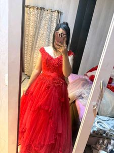 Stunning Red Embellished Gown