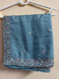 Beautiful Teal Embellished Kurta (sky blue)
