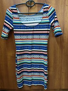 Boho Print Bodycon Dress