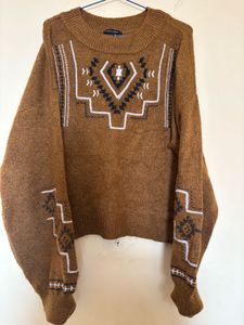 Cozy Geometric Print Sweater