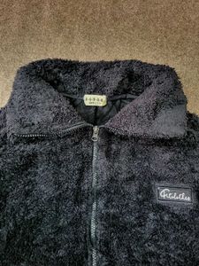 Fuzzy Black Zip-Up Jacket