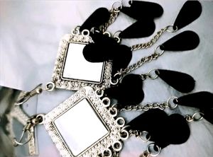 Black Silver Mirror Stylish Jhumka...⚫