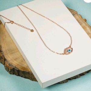 Evil Eye Rose Gold Necklace