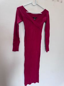 Elegant Pink Wrap Dress