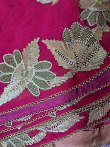 HEAVY PINK EMBROIDERY SAREE