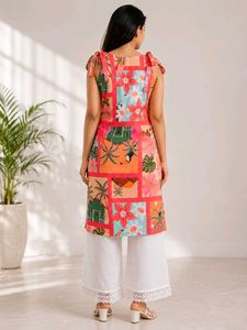 Vibrant Tropical Print Kurti