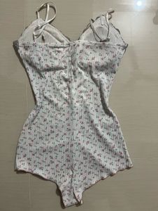 Cute Floral Print Bodysuit