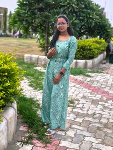 Stylish Printed Teal Jumpsuit