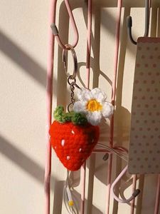 Cute Strawberry &amp; Flower Keychain