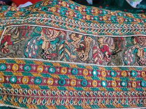 Embroidered Green Saree