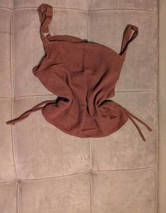 Brown tie up top