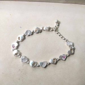Pure Silver Beautiful ❤️ Heart Bracelet