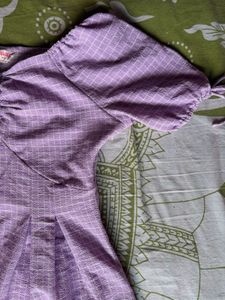 Cute Lavender Gingham Dress