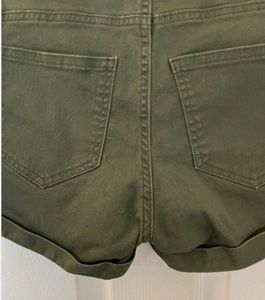 Olive Green H&amp;M Shorts With Tank Top