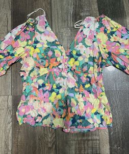 Vibrant Floral Print Top