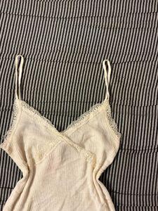 Cream Lace Trim Cami Top