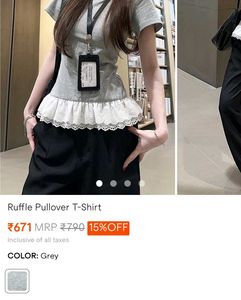 Savana Brand New Ruffle Pullover T-Shirt