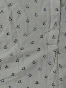 Chic White Printed Long Sleeve Top