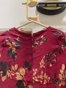 Floral Maroon Dress
