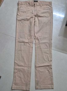 Men's Purple Slim Fit Shirt &amp; Beige Trousers