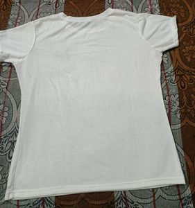 White Butterfly Print T-Shirt