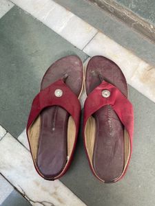 Stylish Burgundy Jutti Flats