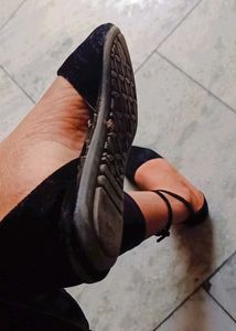 Elegant Black Ankle Strap Heels