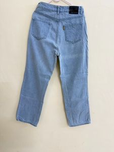 Light Wash High Rise Straight Leg Jeans